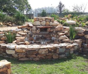 Natural stone water feature - natural design